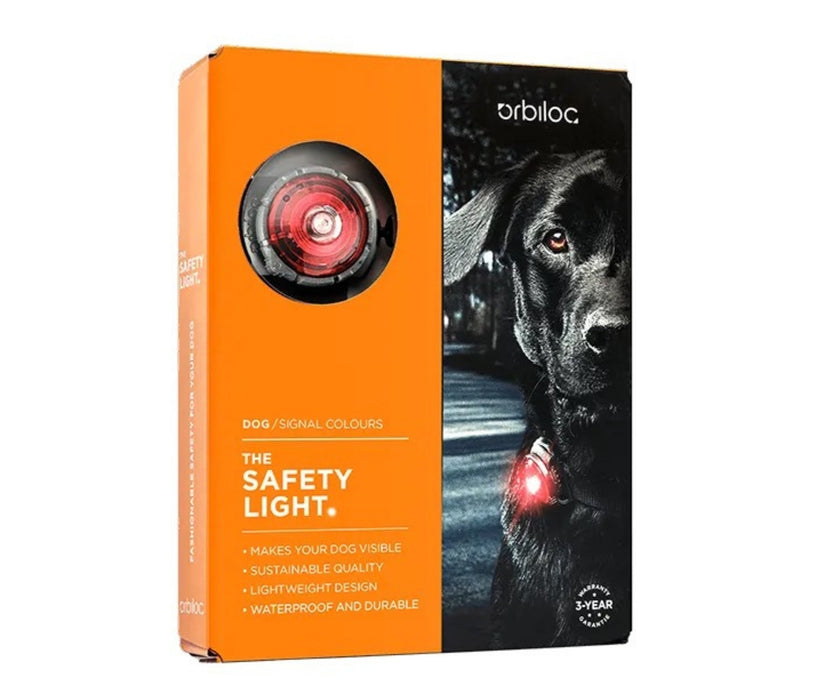 Orbiloc Dog Dual Safety Dog Light - Waterproof LED Light Visible Up to 5km for Collars, Harnesses and Leads