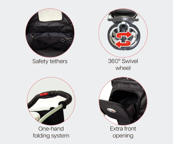 Comfort Air Eco Stroller for Dogs - Dogs under 25kg - 2 Year Warranty