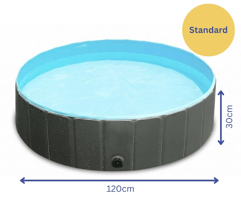 Dog Swimming Pool by Zoomadog - Foldable, Non-Slip Pool for Play & Cooling in Summer (Army Green)