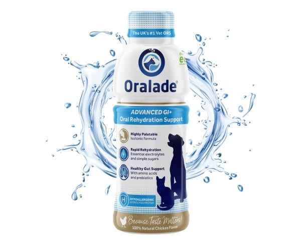 Oralade Advanced GI+ Oral Rehydration & GI Support Liquid for Dogs - Packs of 1 or 6 x 500ml