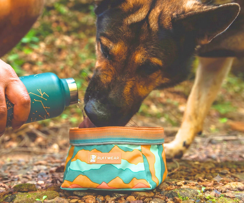 Ruffwear Quencher Packable Dog Bowl - Collapsible Waterproof Fabric Bowl for Food & Water On the Go