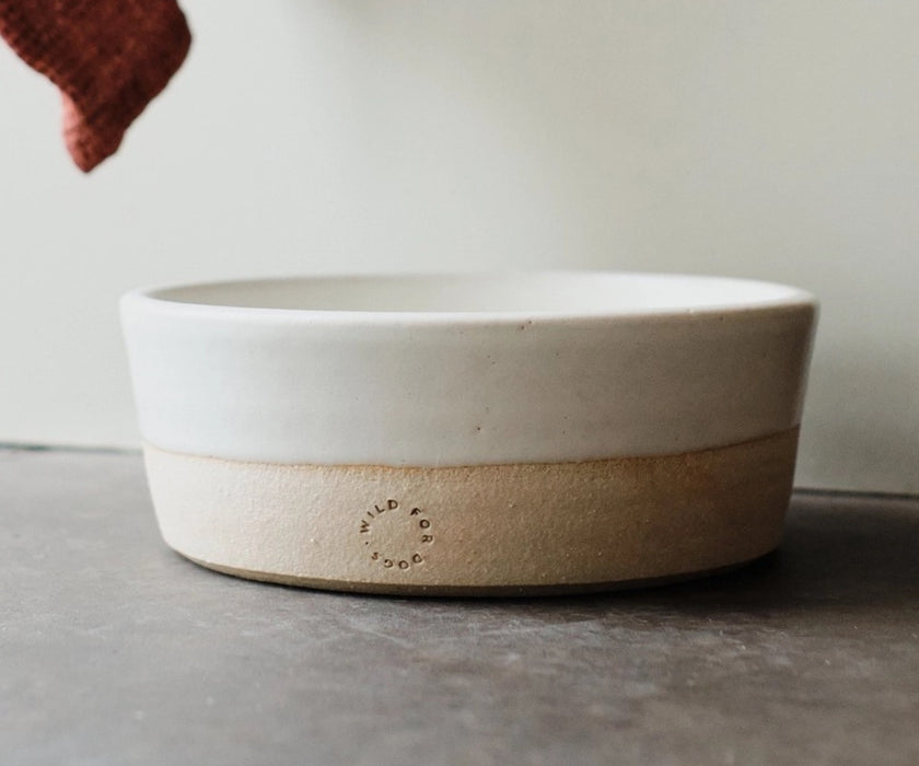 Wild For Dogs Handcrafted Ceramic Dog Bowl - High Quality Stoneware Bowl Made in England (one bowl)
