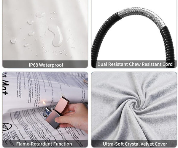 Warm Heated Electric Mat for Dogs - Adjustable Temperature Warms Your Dog's Joints & Helps Arthritis 50x70cm