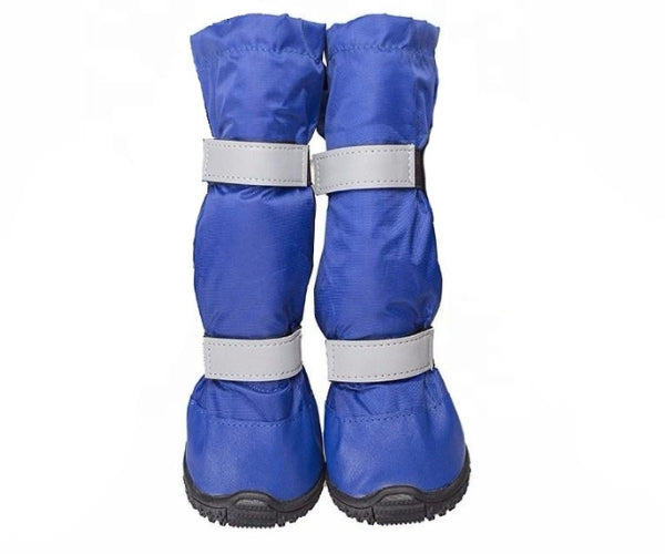 Medical Protection Fleece Lined Dog Boot by Zoomadog - Waterproof, Fleece Lined Boot to Protect Your Dog's Injured Legs (blue, one boot)