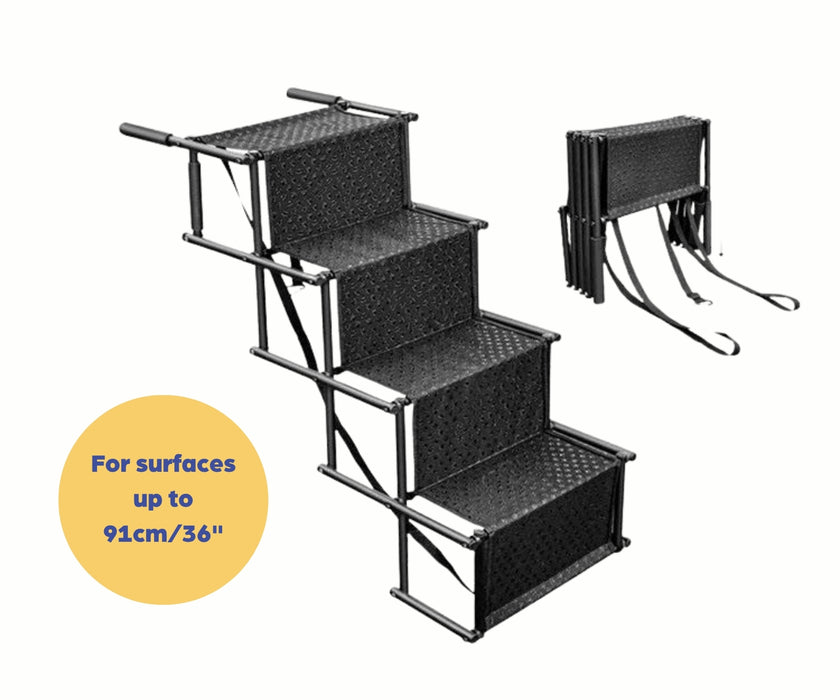 Zoomadog Portable Aluminum Steps for Dogs - Heavy Duty Accessibility Aid for Large Dogs Up To 90kg