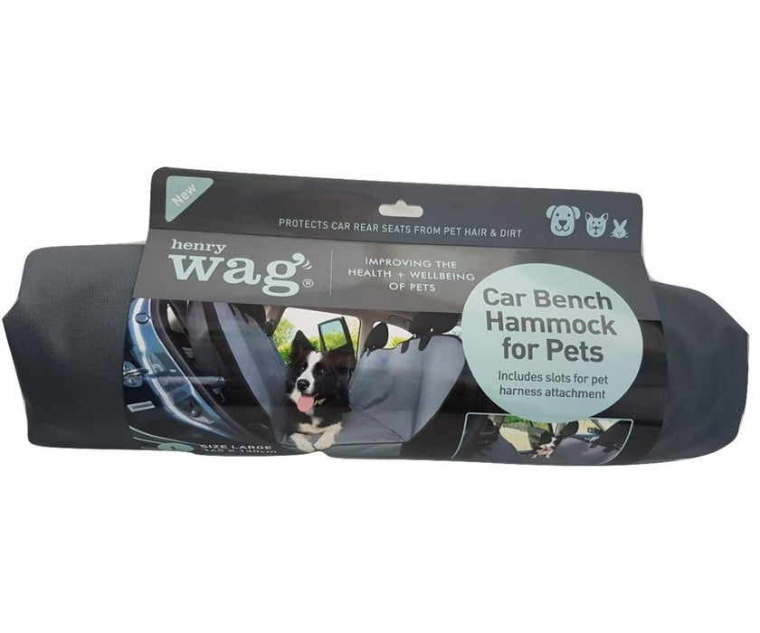 Henry Wag Bench Car Hammock for Dogs - Waterproof Seat Protector for Clean & Safe Car Travel