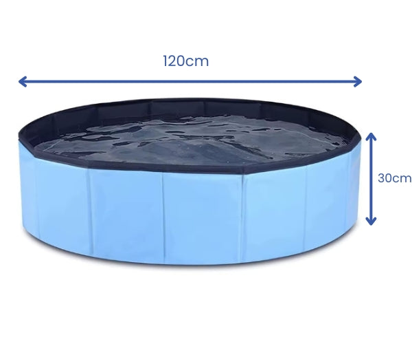 Dog Swimming Pool by Zoomadog - Foldable, Non-Slip Pool for Play & Cooling in Summer