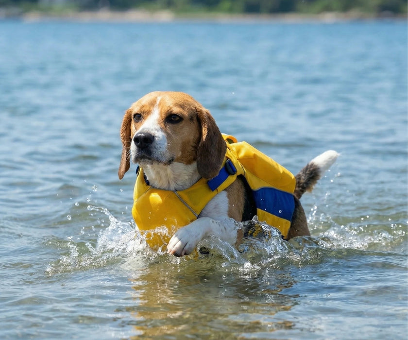 Baydog Monterey Bay Offshore Dog Life Jacket - Enhanced Chest Flotation Design & Dual Rescue Handles