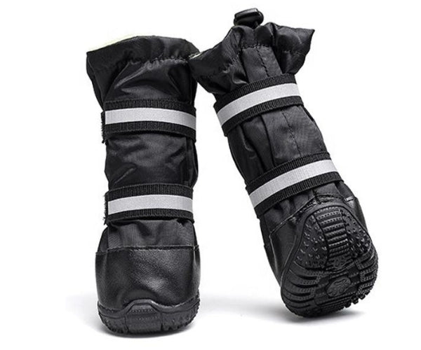 Zoomadog Reflective Waterproof Dog Boots - Durable Non-Slip Boots to Keep Paws & Legs Dry