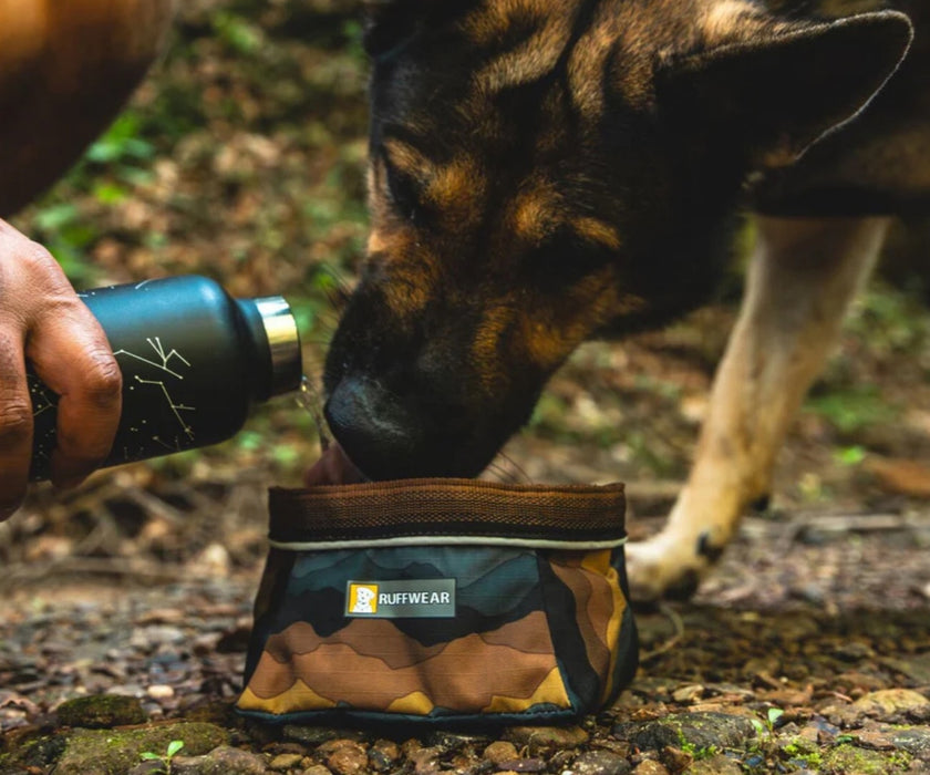 Ruffwear Quencher Packable Dog Bowl for Dogs - Collapsible Waterproof Fabric Bowl for Food & Water On the Go
