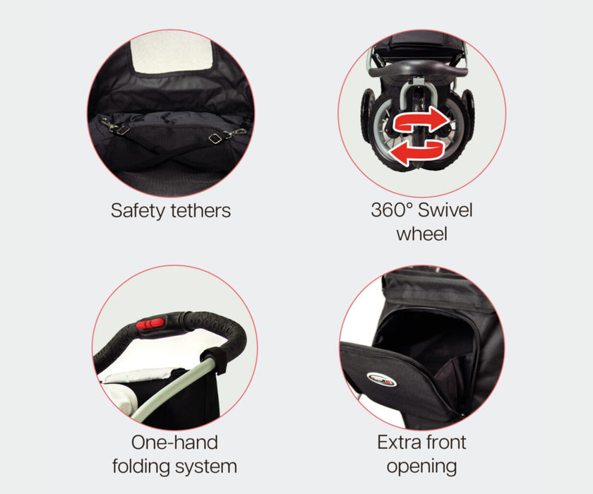 Comfort EFA Eco Stroller for Dogs - Puncture-Proof Wheels for Dogs Under 25kg - 2 Year Warranty