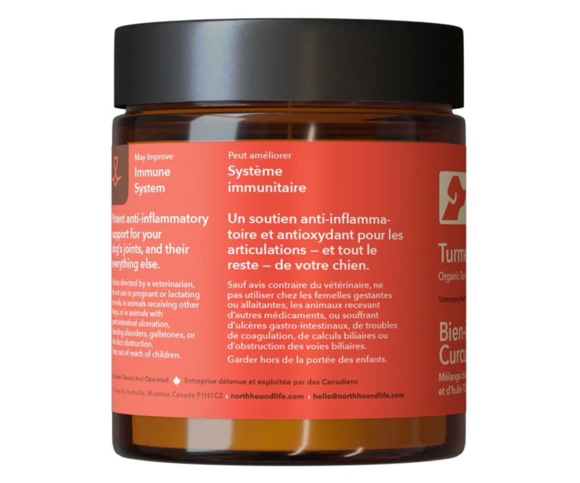 North Hound Life Dog Turmeric Wellness+ Supplements - Natural Joint Support for Mobility, Inflammation & Everyday Health 120g