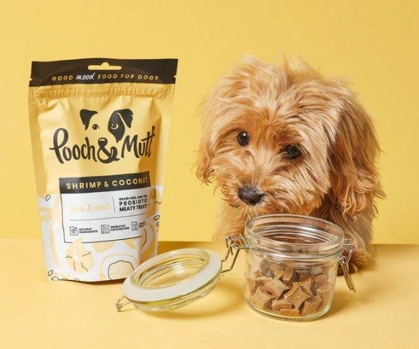 Pooch & Mutt Probiotic Treats for Dogs - Soothes Itchy Skin & Aids Glossy Coat 120g