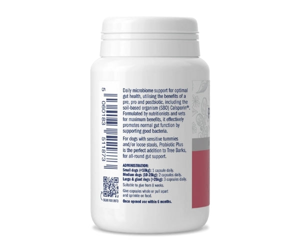 Dorwest Probiotic Plus for Dogs - Supports Optimal Gut Function - 100 or 200 Capsules