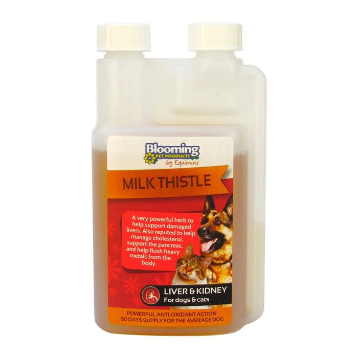 Blooming Pets Milk Thistle Liquid for Dogs - Liver Support Supplement for Detoxification & Overall Wellbeing 250ml