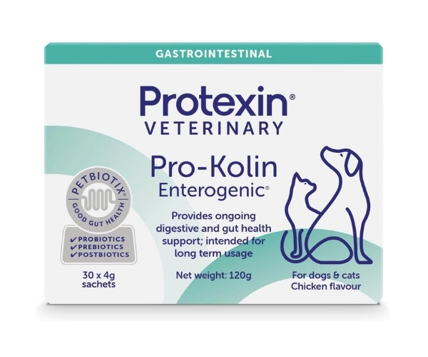 Protexin Pro-Kolin Enterogenic - Pre & Probiotic Powder for Dogs 30 or 60 Sachets