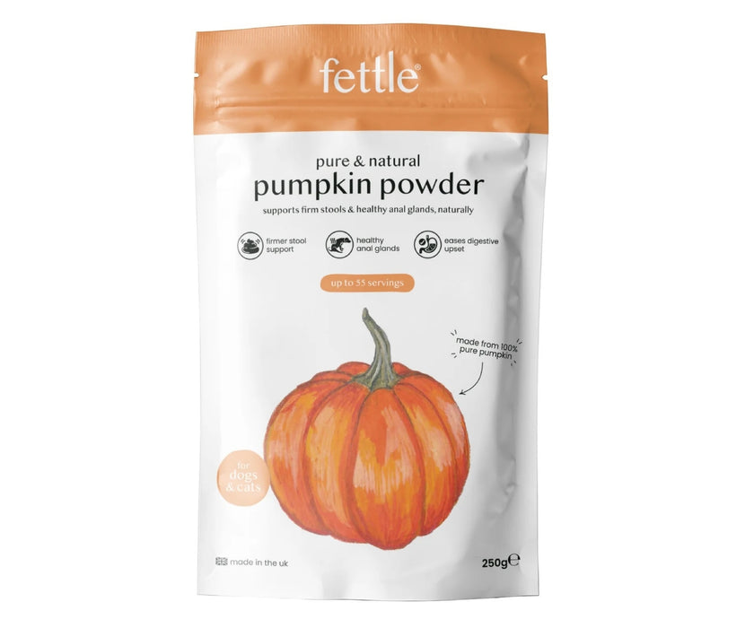 Fettle Pure Pumpkin Powder for Dogs - Helps Firm Stools & Supports Healthy Digestion