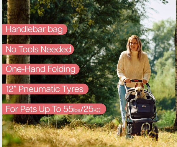 Comfort Air Eco Stroller for Dogs - Dogs under 25kg - 2 Year Warranty