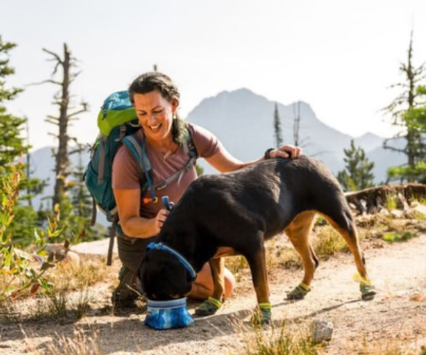 Ruffwear Quencher Packable Dog Bowl for Dogs - Collapsible Waterproof Fabric Bowl for Food & Water On the Go