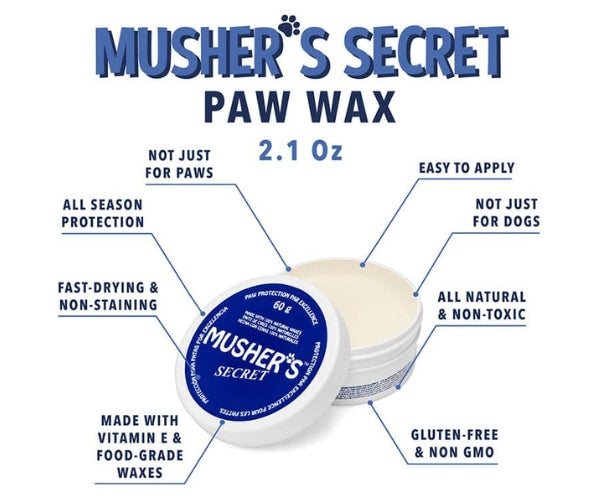Musher's Secret Paw Wax for Dogs - All Season Natural Paw Protection