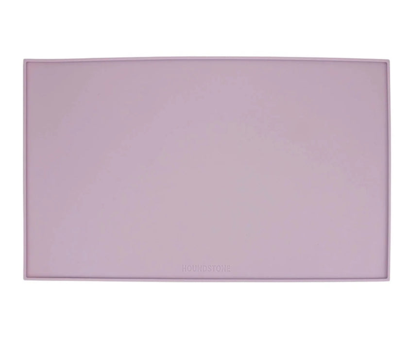 Houndstone Silicone Dog Food Mat for Dogs - Non-Slip Food-Grade Silicone Mat with Raised Edges to Contain Spills