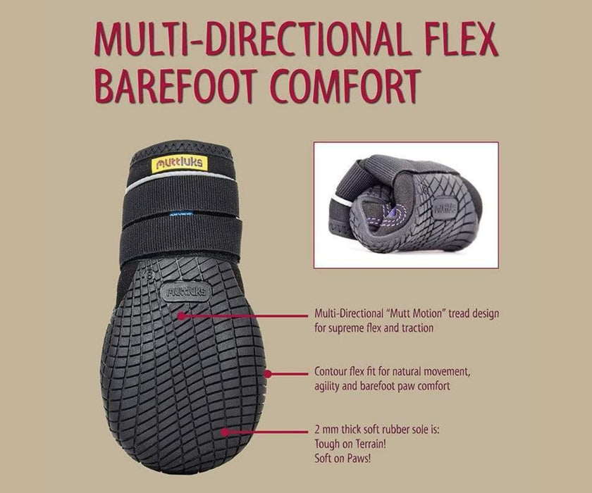 Muttluks Snow Mushers Winter Dog Boots - Warm & Comfortable Boots With Traction Tread (two boots)