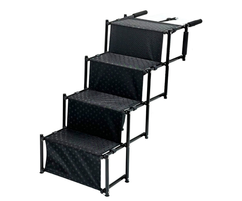 Zoomadog 4-Step Foldable Aluminum Dog Steps - Give Greater Access for Dogs up to 60kg (77cm High x 97.5cm Deep)