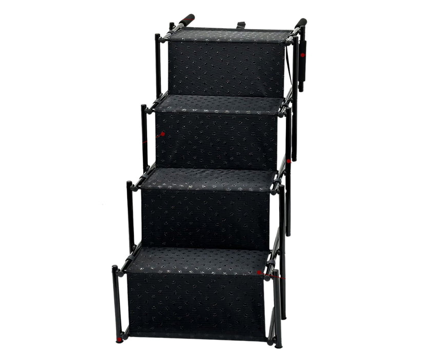 Zoomadog Foldable Car Dog Steps - 4-Step Extra Wide Accessibility Aid for Dogs up to 60kg  (77cm H x 46.5cm W x 97cm D)
