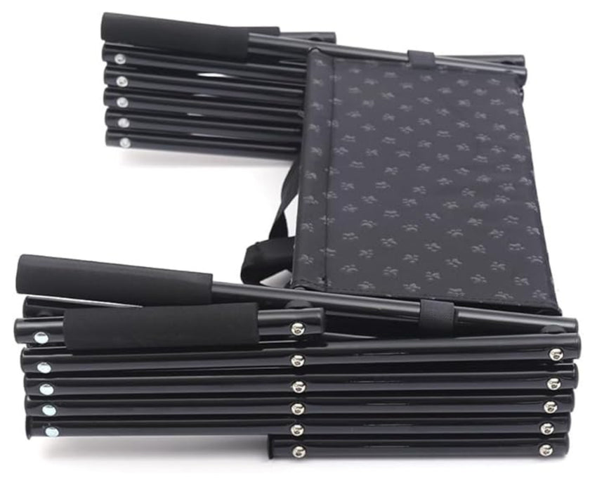 Zoomadog 5-Step Foldable Aluminum Dog Steps - Heavy Duty Accessibility for Dogs Up To 60kg (95cm High x 112cm Deep)