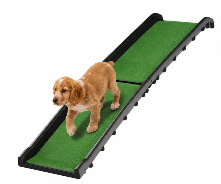 Foldable Non-Slip Dog Ramp by Zoomadog - Portable Access Ramp for Dogs up to 68kg (156cm Long × 41cm  Wide, green)
