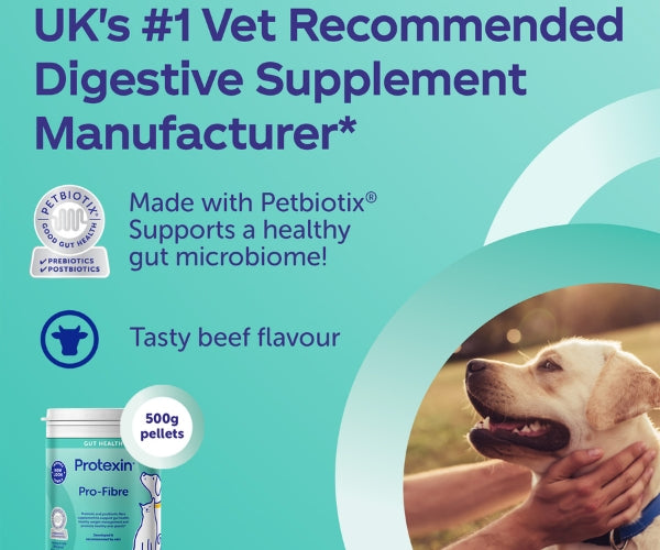 Protexin Pro-Fibre Digestive Pellets for Dogs - Encourages Healthy Stools & Supports Digestion