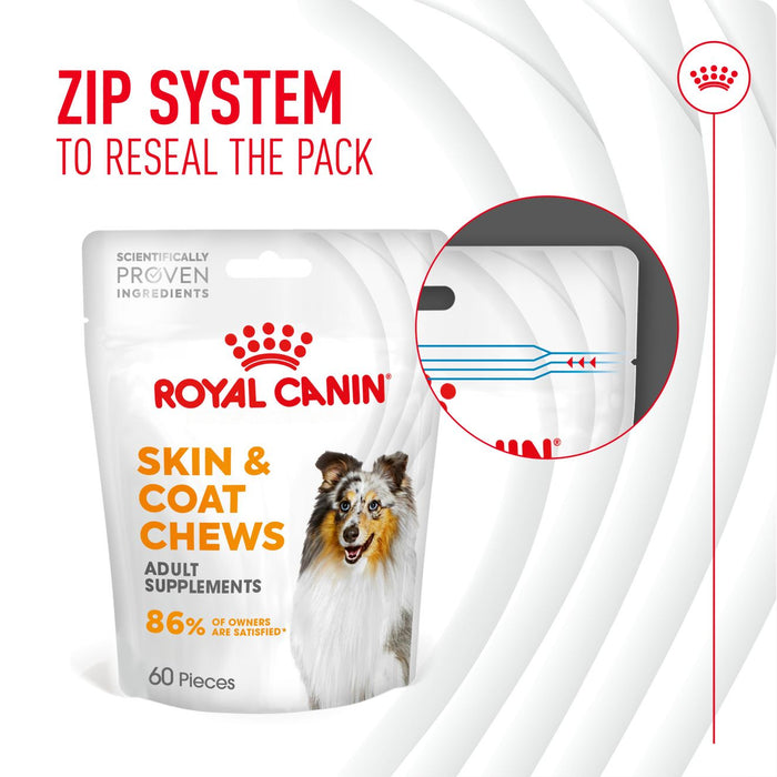 Royal Canin Adult Skin & Coat Supplement Dog Chews 240g