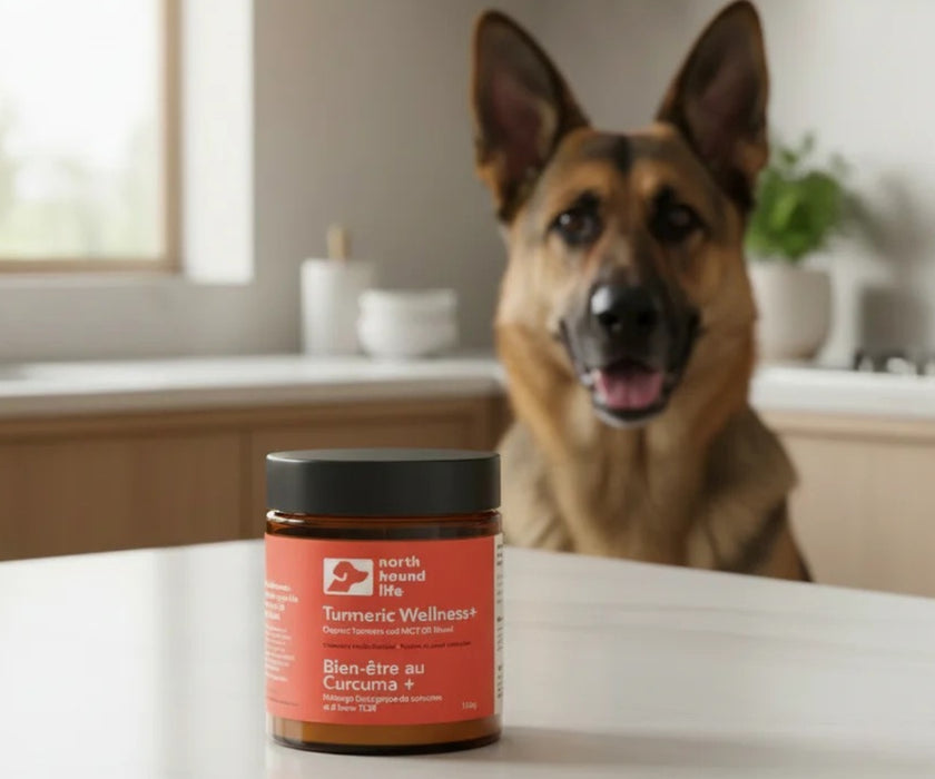 North Hound Life Dog Turmeric Wellness+ Supplements - Natural Joint Support for Mobility, Inflammation & Everyday Health 120g