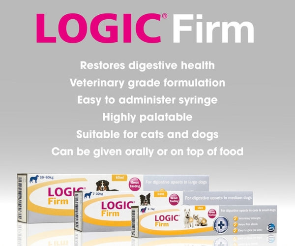 Logic Firm Digestive Support Paste for Dogs - Probiotic for Managing Digestive Upset 24ml or 60ml