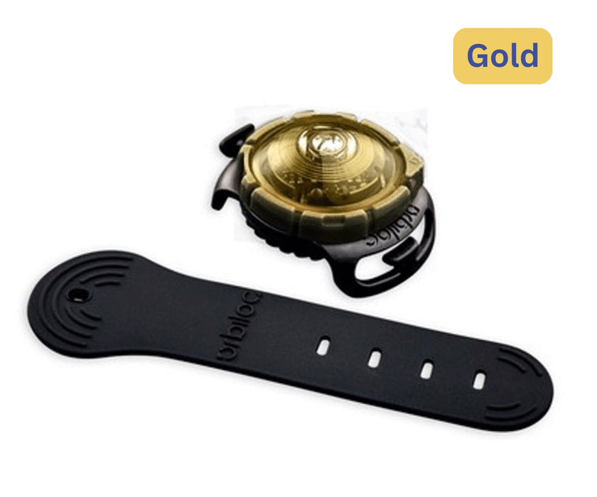 Orbiloc Dog Safety Light - Visible From 5km Away Waterproof LED Light for Collars, Harnesses and Leads