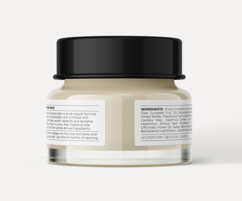 L'floof London Boop & Beans Dog Nose & Paw Balm - All Natural Almond & Shea Butter for Skin Repair, Dry Noses & Cracked Paws 50ml