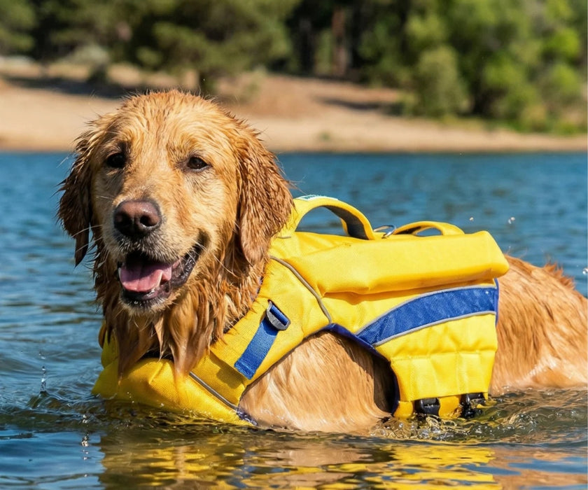 Baydog Monterey Bay Offshore Dog Life Jacket - Enhanced Chest Flotation Design & Dual Rescue Handles