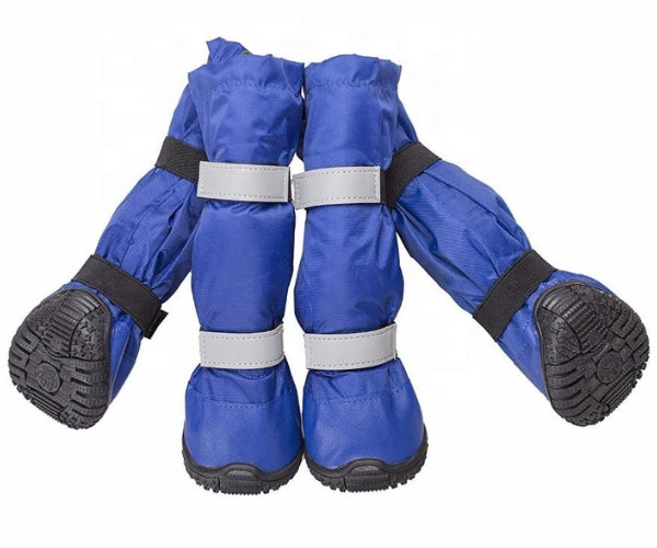 Medical Protection Fleece Lined Dog Boot by Zoomadog - Waterproof, Fleece Lined Boot to Protect Your Dog's Injured Legs (blue, one boot)