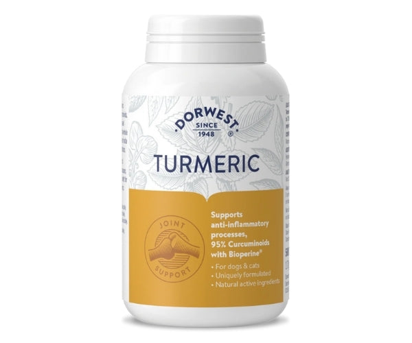 Dorwest Turmeric For Dogs - Anti-Inflammatory & Arthritis Support 100, 200 or 500 Tablets