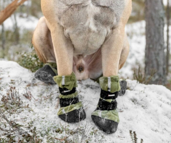 Reflective Tall Dog Boots - Fleece Reflective Boots, Keeps Your Dog Warm & Safe (four boots)