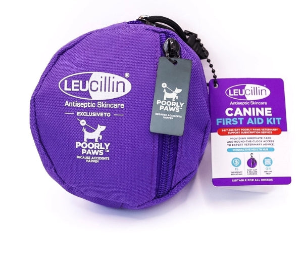 Leucillin First Aid Kit for Dogs - Antiseptic First Aid Kit for Portable Wound & Skincare
