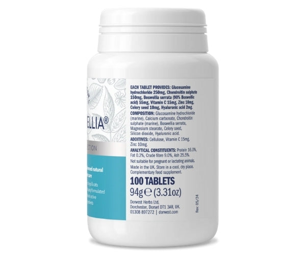 Dorwest MoveWellia Tablets For Dogs - Joint Support & Stiffness Relief 100, 200 or 500 Tablets