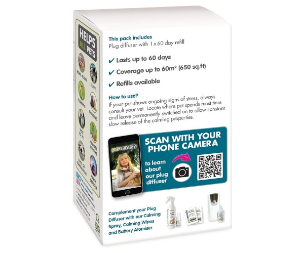 Pet Remedy Calming Plug-in Diffuser for Dogs - Natural Anxiety Support for Your Home