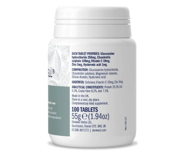 Dorwest JointWell Tablets for Dogs - Supports Long-Term Joint Health 100, 200 or 500 Tablets