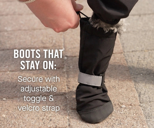 Canada Pooch Soft Shield Dog Boots - Cold Weather Boots With Rubber Grip (four boots)