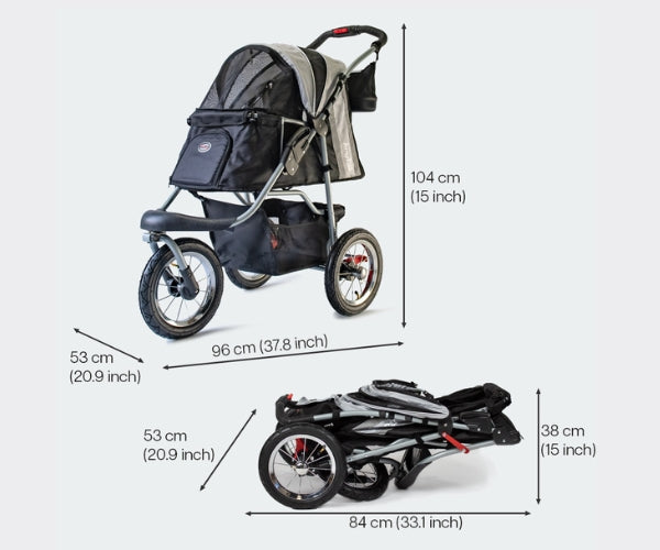 Comfort Air Eco Stroller for Dogs - Dogs under 25kg - 2 Year Warranty