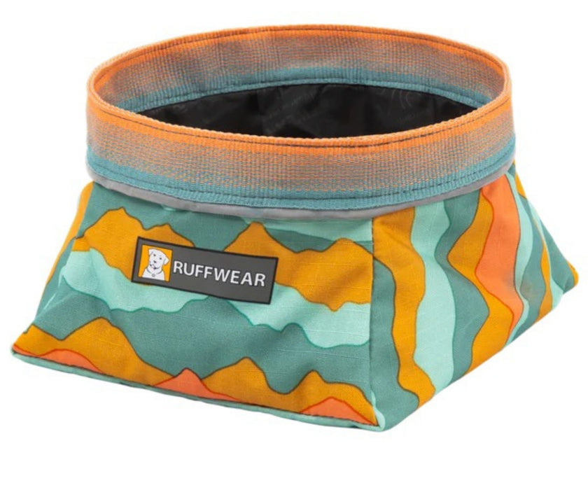 Ruffwear Quencher Packable Dog Bowl for Dogs - Collapsible Waterproof Fabric Bowl for Food & Water On the Go