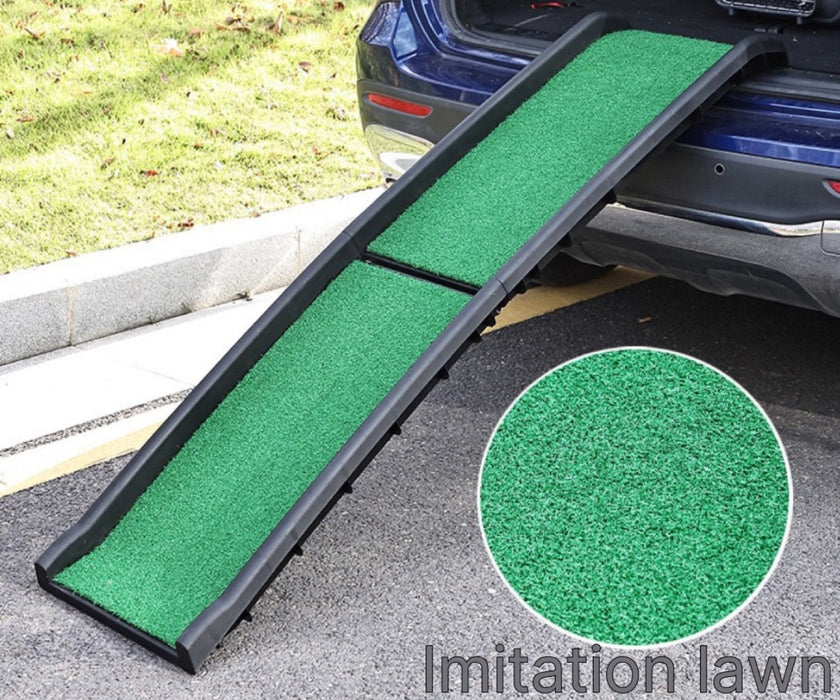 Foldable Non-Slip Dog Ramp by Zoomadog - Portable Access Ramp for Dogs up to 68kg (156cm Long × 41cm  Wide, green)