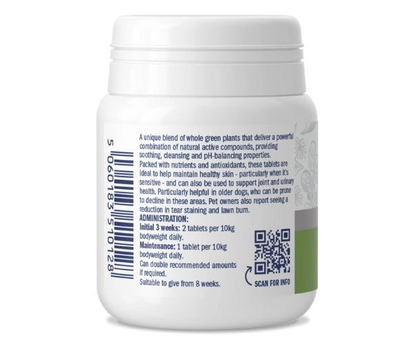 Dorwest Green Releaf Tablets for Dogs - Skin, Joint & Urinary Support 100, 200 or 500 Tablets