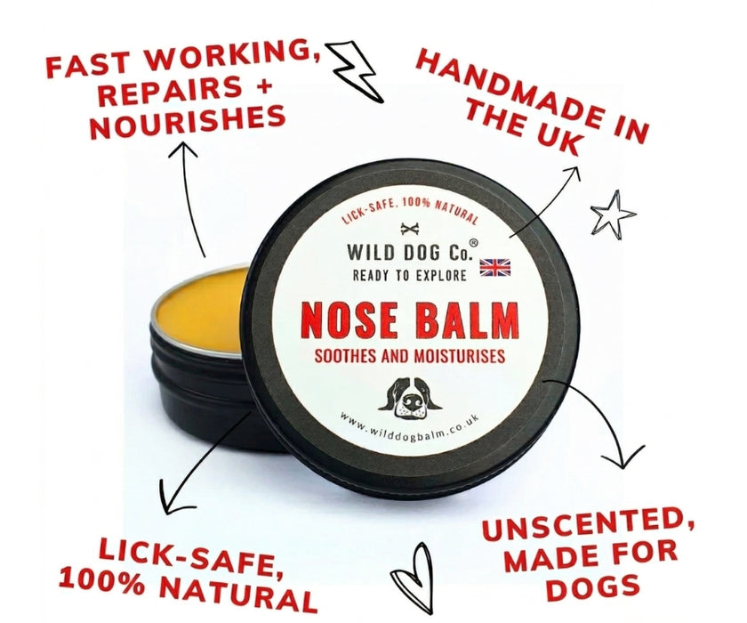 Wild Dog Co. Dog Nose Balm - Unscented & Ultra-Nourishing Balm for Dry Crusty Noses 60ml